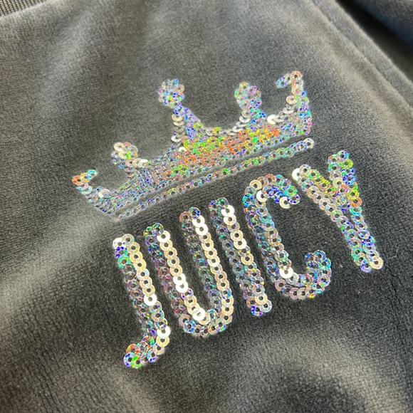 Juicy Couture velour pocketed sequin bling joggers - Picture 4 of 12